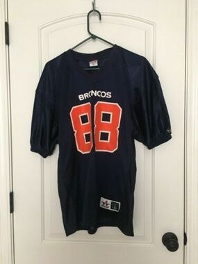 Alleson Boys Denver Broncos Carter #88 Football Jersey Youth XL Blue Orange